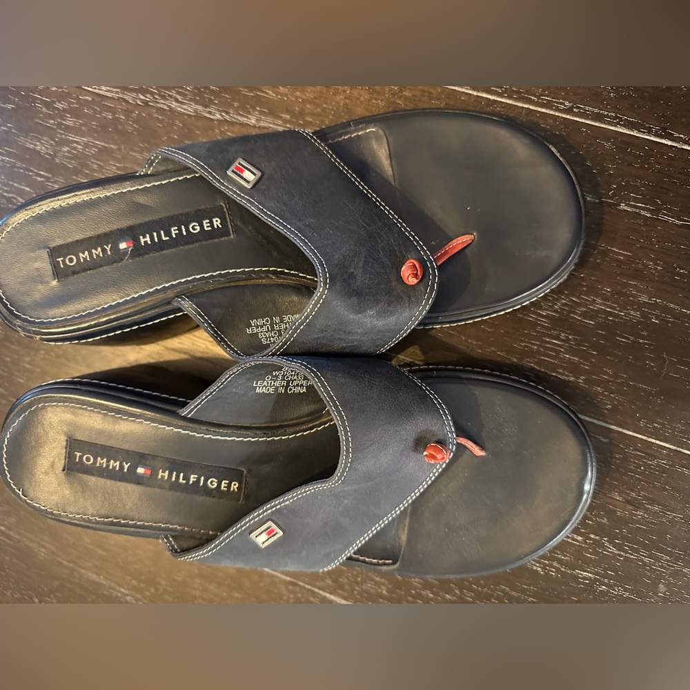 Tommy Hilfiger Navy and Red Women's Sandals